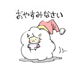Fluffy sheep by Maco. sticker #3761821