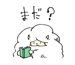 Fluffy sheep by Maco. sticker #3761824