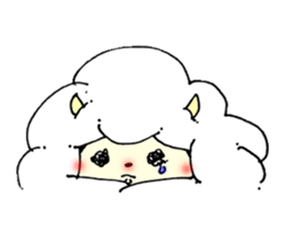 Fluffy sheep by Maco. sticker #3761836