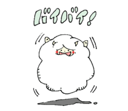 Fluffy sheep by Maco. sticker #3761846
