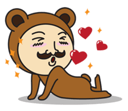 Mister Naughty Mustache sticker #3762367