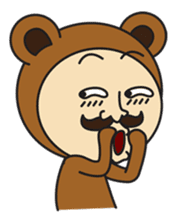 Mister Naughty Mustache sticker #3762368