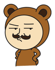 Mister Naughty Mustache sticker #3762369