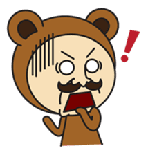 Mister Naughty Mustache sticker #3762370