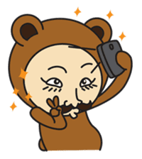 Mister Naughty Mustache sticker #3762371