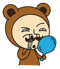 Mister Naughty Mustache sticker #3762372