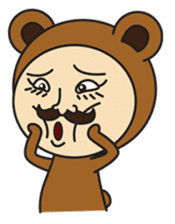 Mister Naughty Mustache sticker #3762374