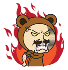 Mister Naughty Mustache sticker #3762375