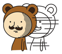 Mister Naughty Mustache sticker #3762379