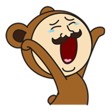 Mister Naughty Mustache sticker #3762380