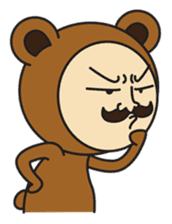 Mister Naughty Mustache sticker #3762382