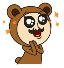 Mister Naughty Mustache sticker #3762386