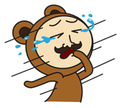 Mister Naughty Mustache sticker #3762387