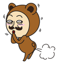 Mister Naughty Mustache sticker #3762388