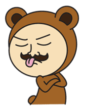 Mister Naughty Mustache sticker #3762389