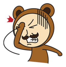 Mister Naughty Mustache sticker #3762391