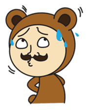 Mister Naughty Mustache sticker #3762392