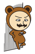 Mister Naughty Mustache sticker #3762394