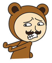 Mister Naughty Mustache sticker #3762395