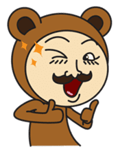 Mister Naughty Mustache sticker #3762397