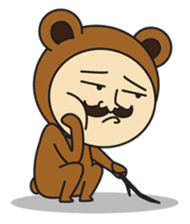 Mister Naughty Mustache sticker #3762398