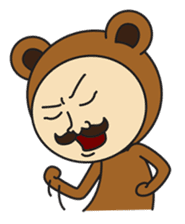 Mister Naughty Mustache sticker #3762399