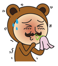 Mister Naughty Mustache sticker #3762400