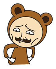 Mister Naughty Mustache sticker #3762401