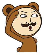 Mister Naughty Mustache sticker #3762402