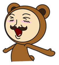 Mister Naughty Mustache sticker #3762403