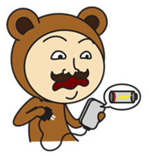 Mister Naughty Mustache sticker #3762404