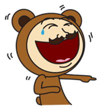 Mister Naughty Mustache sticker #3762405