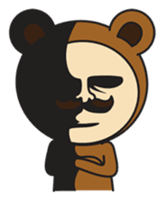 Mister Naughty Mustache sticker #3762406