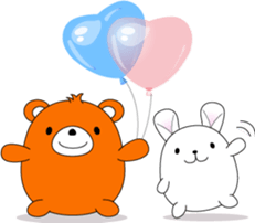 Cute animals of message sticker #3763347