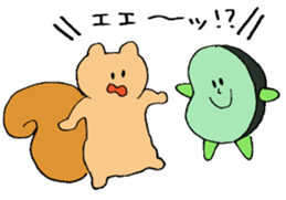 The squirrel and broad bean sticker #3763409