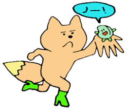 The squirrel and broad bean sticker #3763413