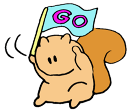 The squirrel and broad bean sticker #3763416