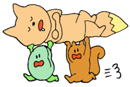 The squirrel and broad bean sticker #3763420