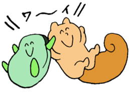 The squirrel and broad bean sticker #3763426