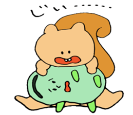 The squirrel and broad bean sticker #3763438