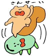 The squirrel and broad bean sticker #3763443