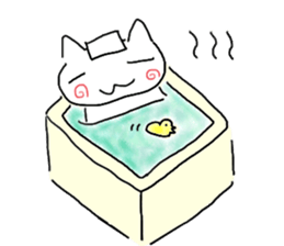Japanese hand drawing cats sticker #3764303