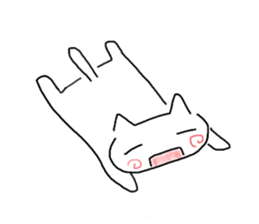 Japanese hand drawing cats sticker #3764305