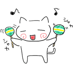 Japanese hand drawing cats sticker #3764308