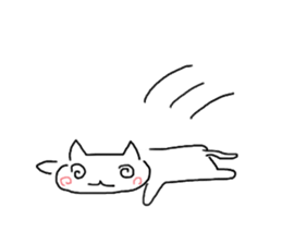 Japanese hand drawing cats sticker #3764311