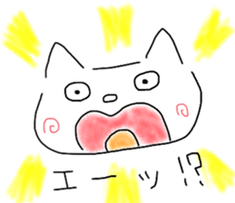Japanese hand drawing cats sticker #3764315