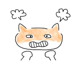 Japanese hand drawing cats sticker #3764316