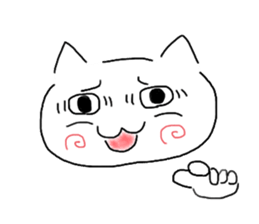 Japanese hand drawing cats sticker #3764322