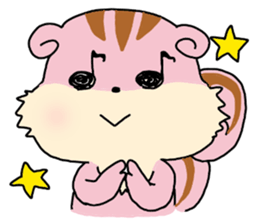 Pink squirrel and yellow squirrel sticker #3765567