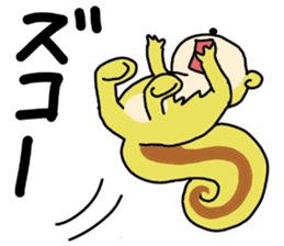 Pink squirrel and yellow squirrel sticker #3765601